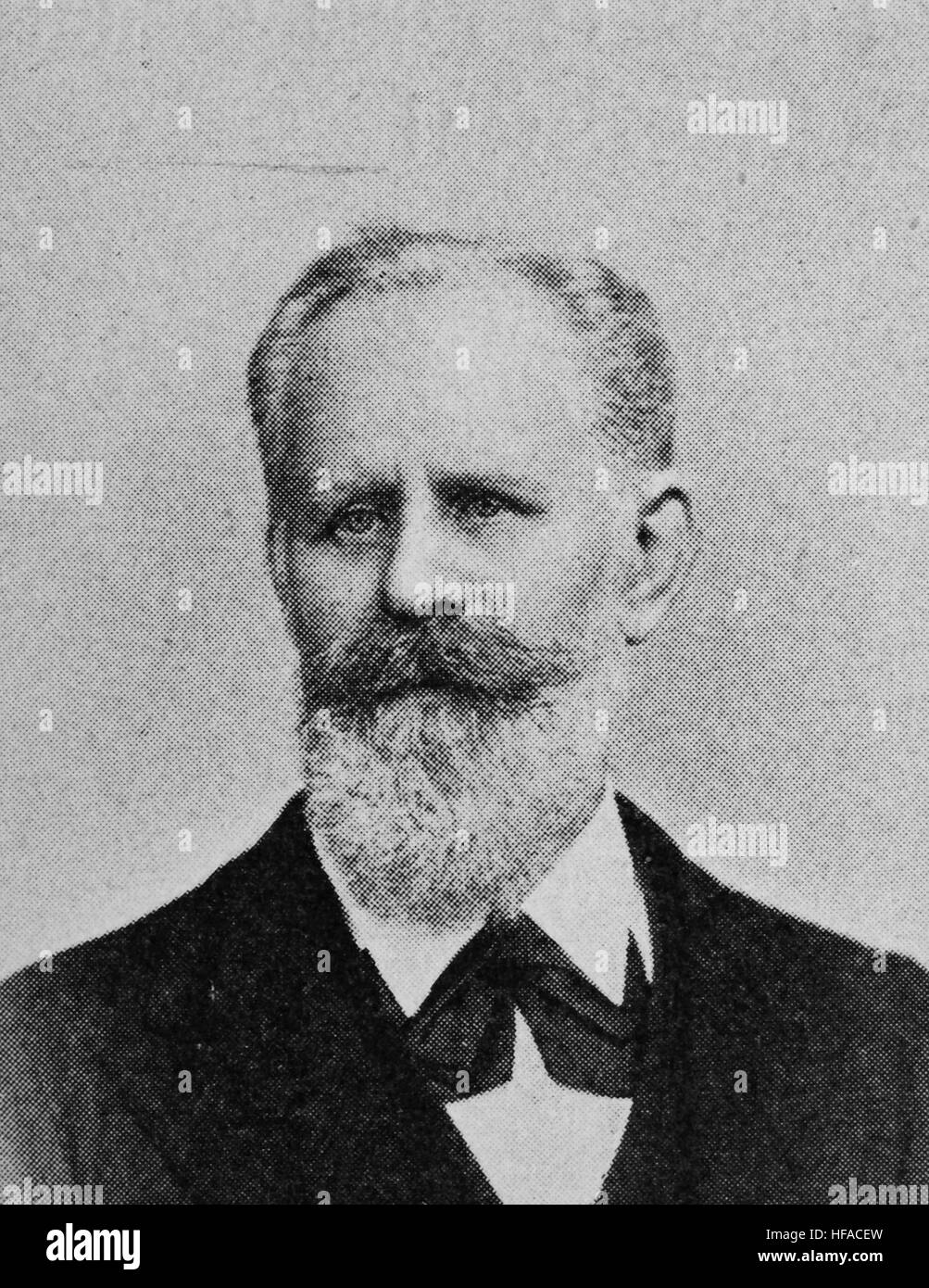 Carl Wilhelm Hermann Nothnagel, ein deutscher Internist, 1841-1905, Reproduktion Foto aus dem Jahr 1895, digital verbessert Stockfoto