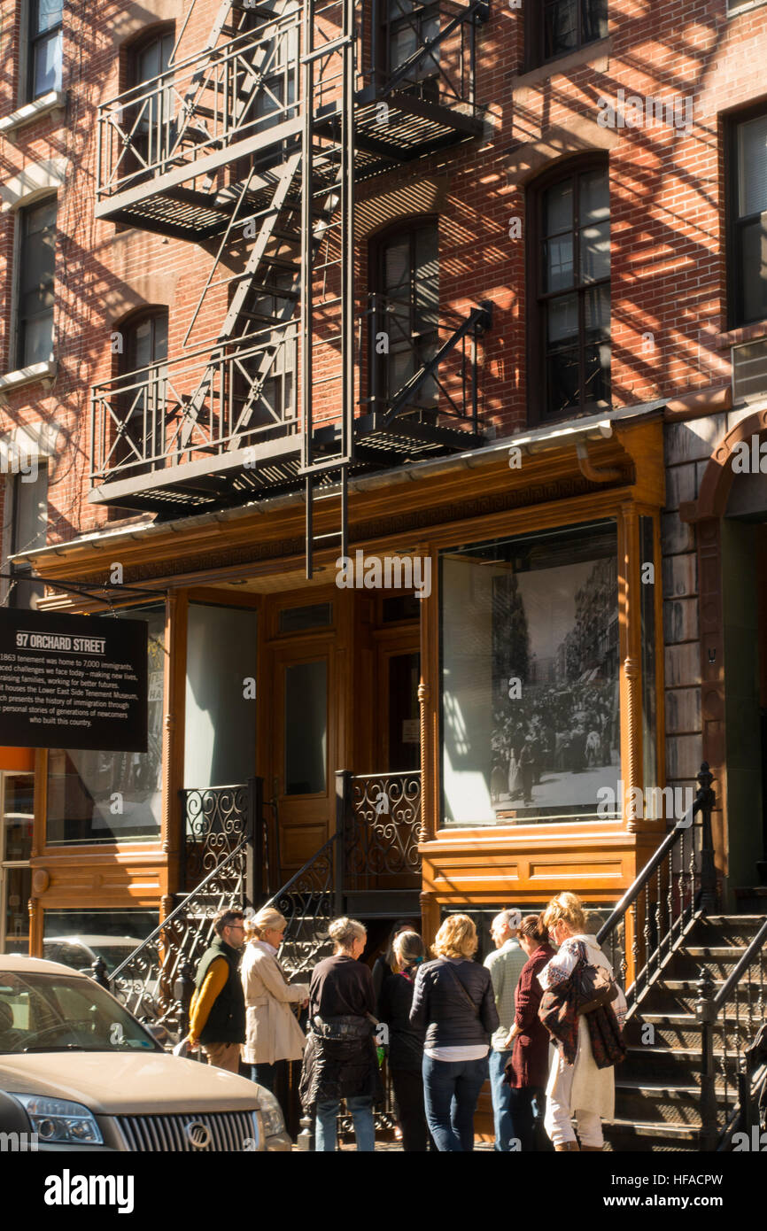 Tenement Museum Ost Seite Manhattans Stockfoto