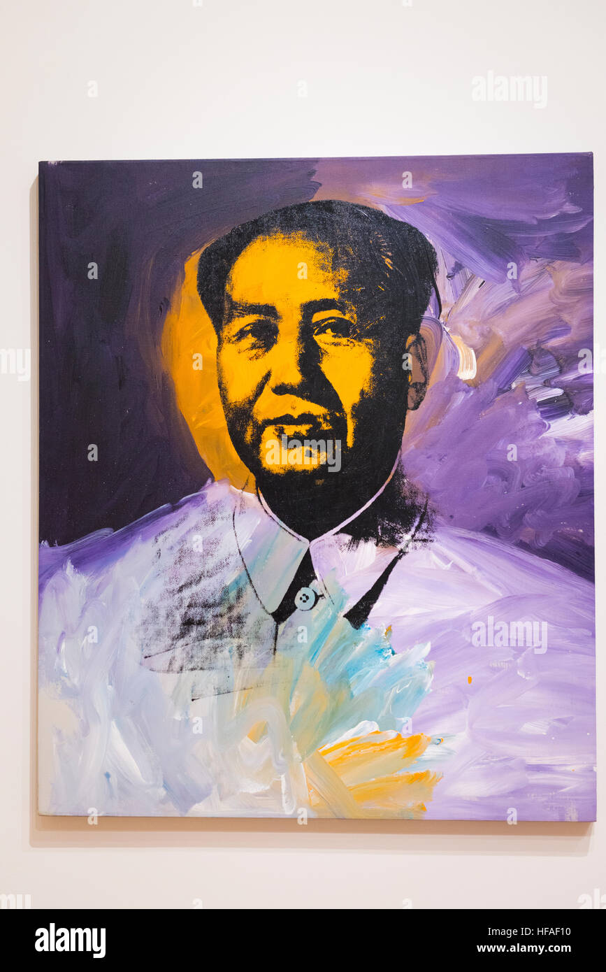 USA-Hauptstadt Washington DC District Columbia nationale Galerie von Art Mao von Andy Warhol in Acryl & Siebdruck Tinte auf Leinen Stockfoto