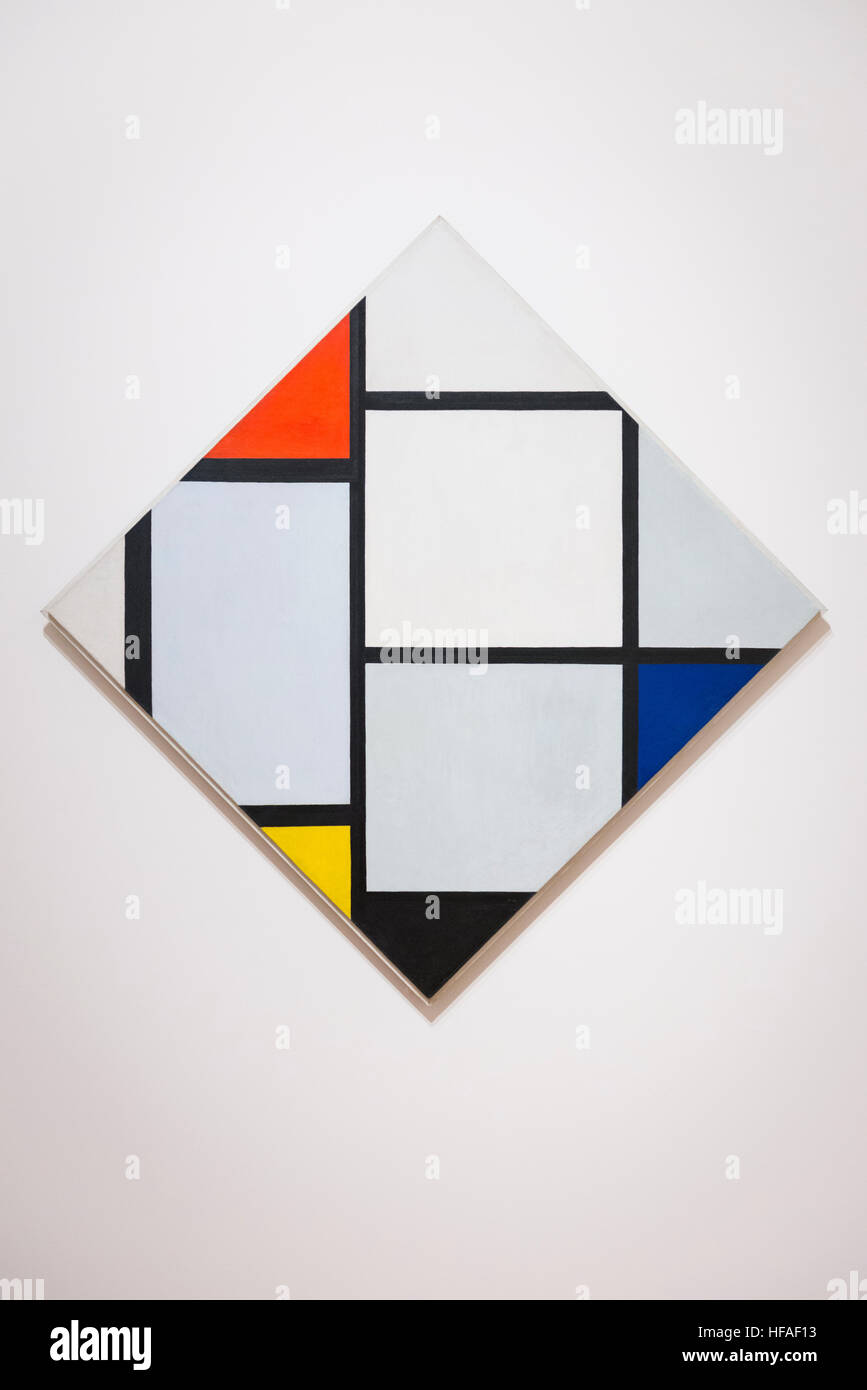 USA Hauptstadt Washington DC Bezirk Columbia Nationalgalerie Piet Mondrian Tableau Nr. IV Lozenge Zusammensetzung öl leinwand moderne zeitgenössische Kunst Stockfoto