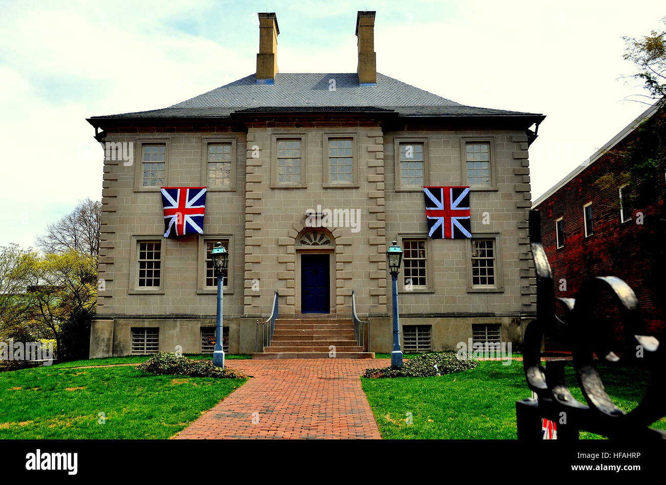 Alexandria, Virginia - 13. April 2014: Historische georgische Carlyle House erbaut 1752-53 von schottischen Kaufmann John Carlyle * Stockfoto