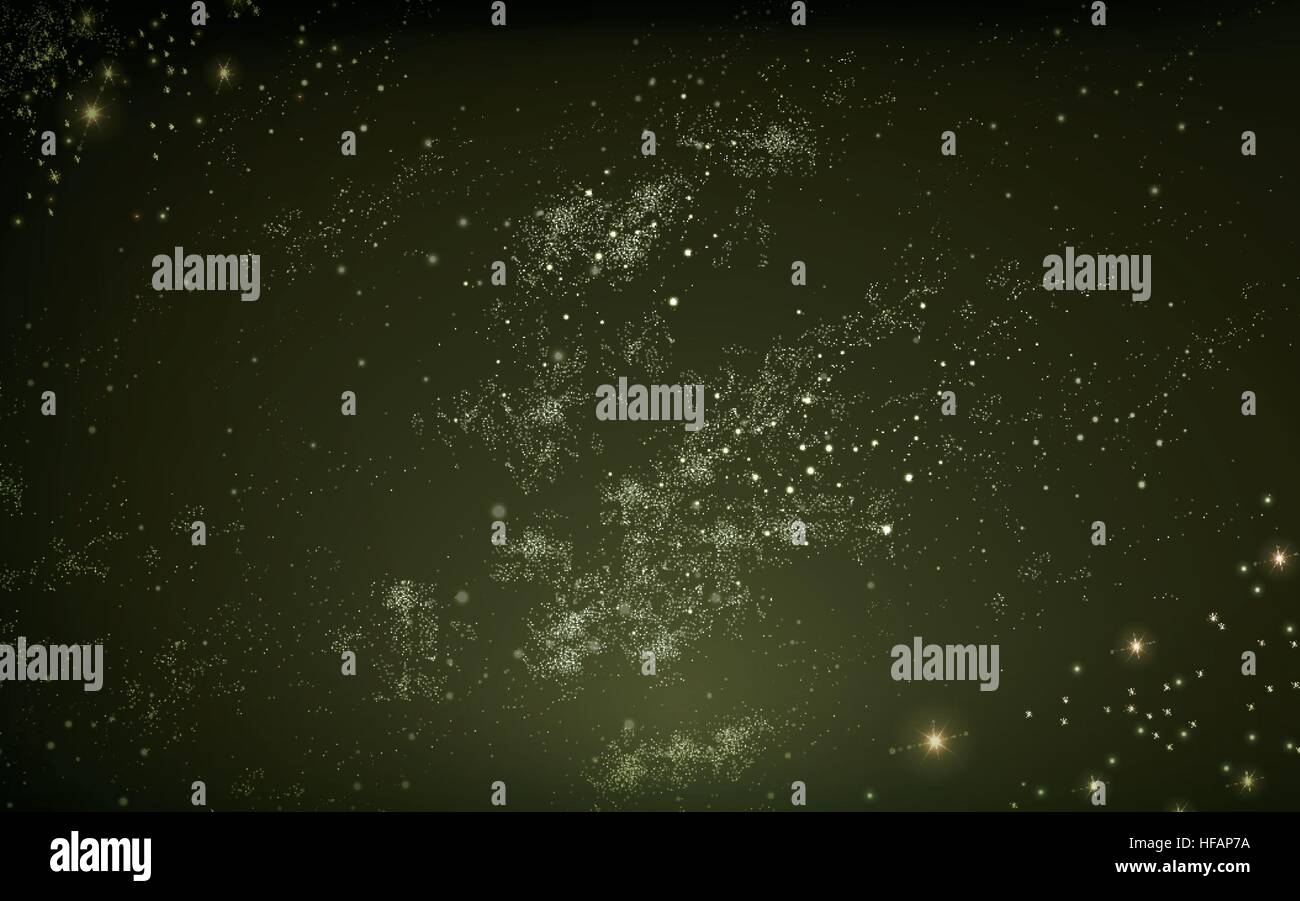 magische Nacht Himmelshintergrund, mit konzentrierten glitzernden Sternen, 3d illustration Stock Vektor