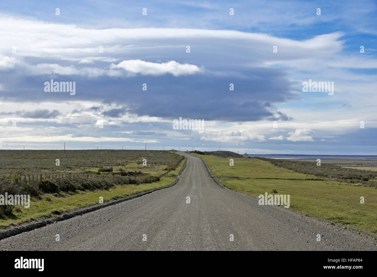 Ruta Aonikenk nördlich von Punta Arenas, Patagonien, Chile Stockfoto