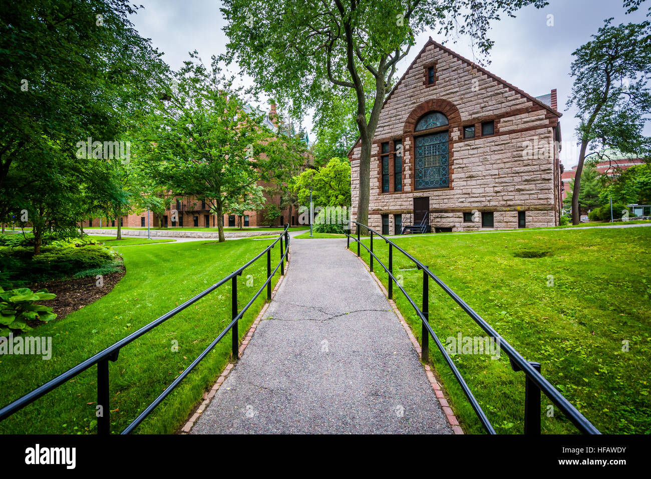Harvard-Epworth United Methodist Church, an der Harvard University in Cambridge, Massachusetts. Stockfoto