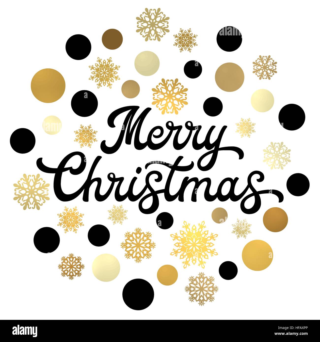 Frohe Weihnachten schwarze Hand Schriftzug Inschrift. Xmas-Rahmen mit