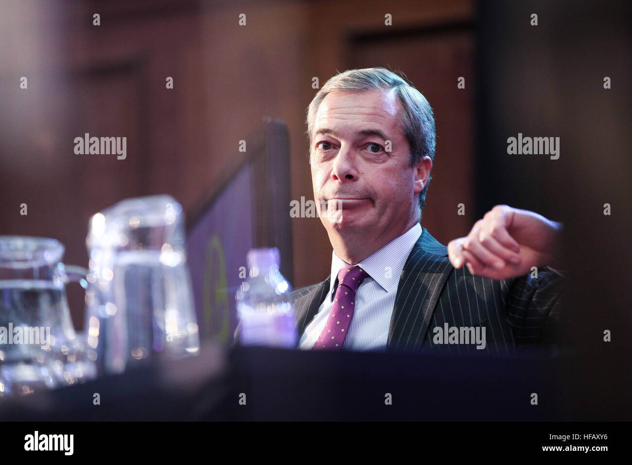 Paul Nuttall ist der neue Parteichef der UKIP bei der UKIP Führungwahl in Westminister Featuring gewählt: Nigel Farage Where: London, Vereinigtes Königreich bei: 28. November 2016 Stockfoto