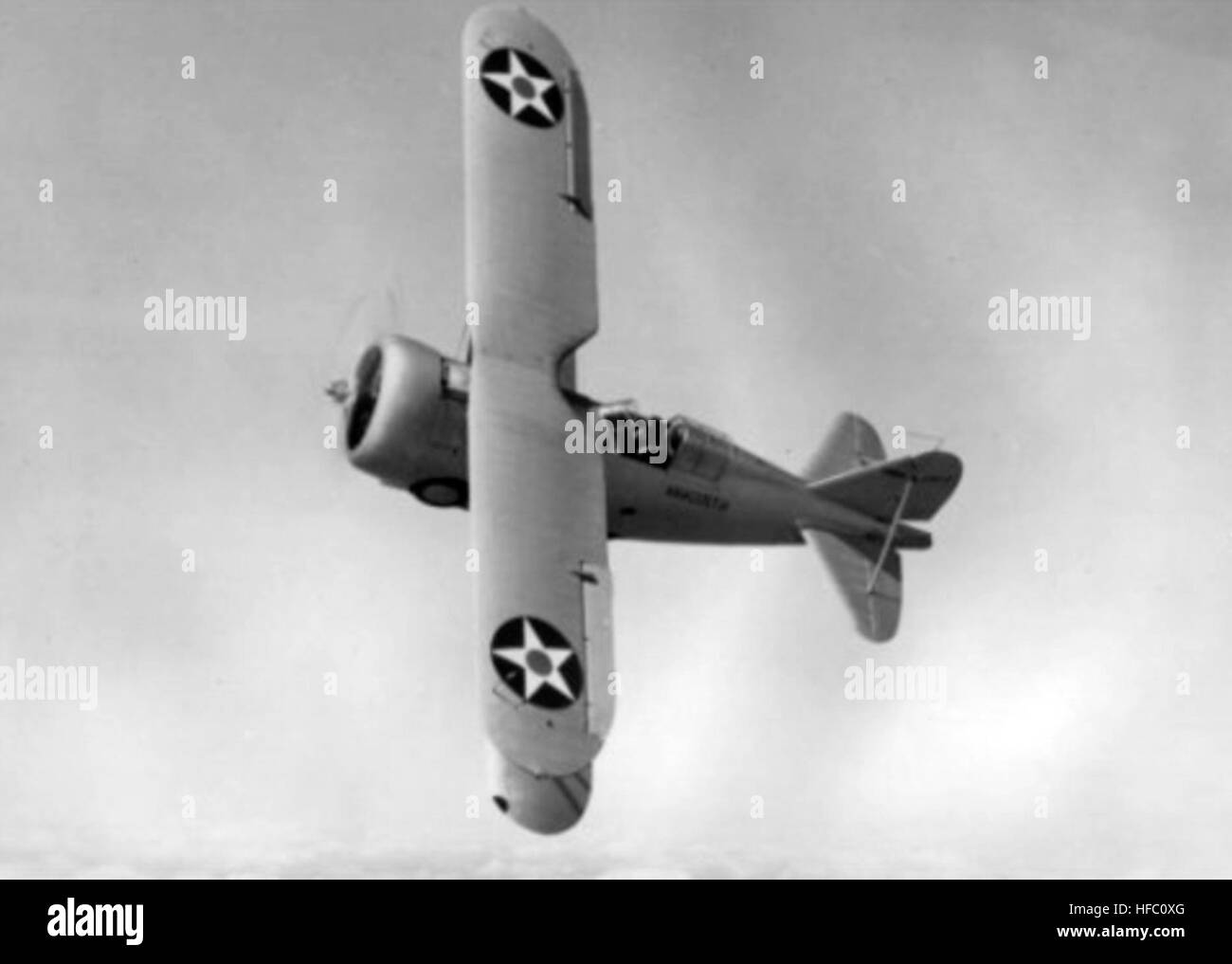 Grumman F3F-2 NAS Anacostia im Flug c1941 Stockfoto