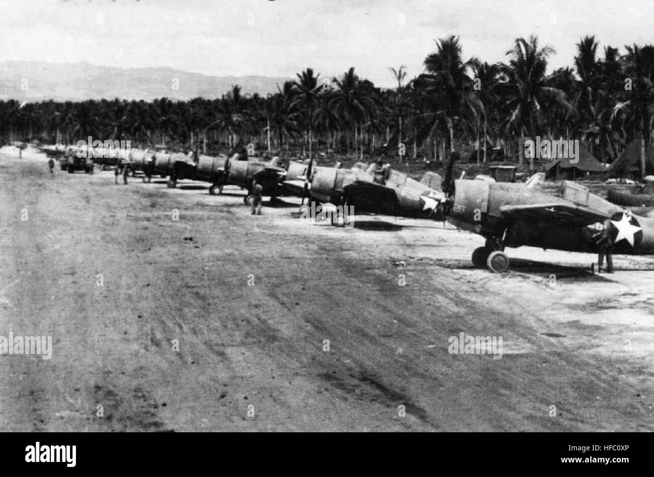 Grumman F4Fs auf Guadalcanal 1942 NAN1-93 Stockfoto