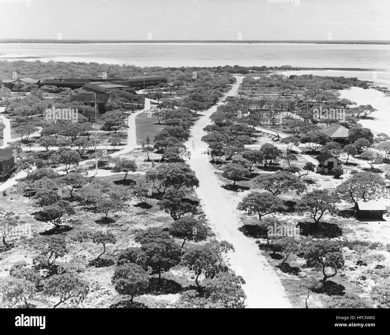 Pan American Airways compound auf Pearl Island, Wake-on-5. März 1940 Stockfoto