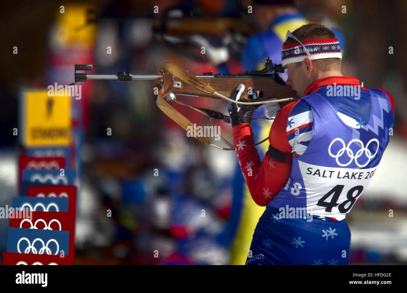 Winterolympiade salt lake city 2002 biathlon Fotos und Bildmaterial