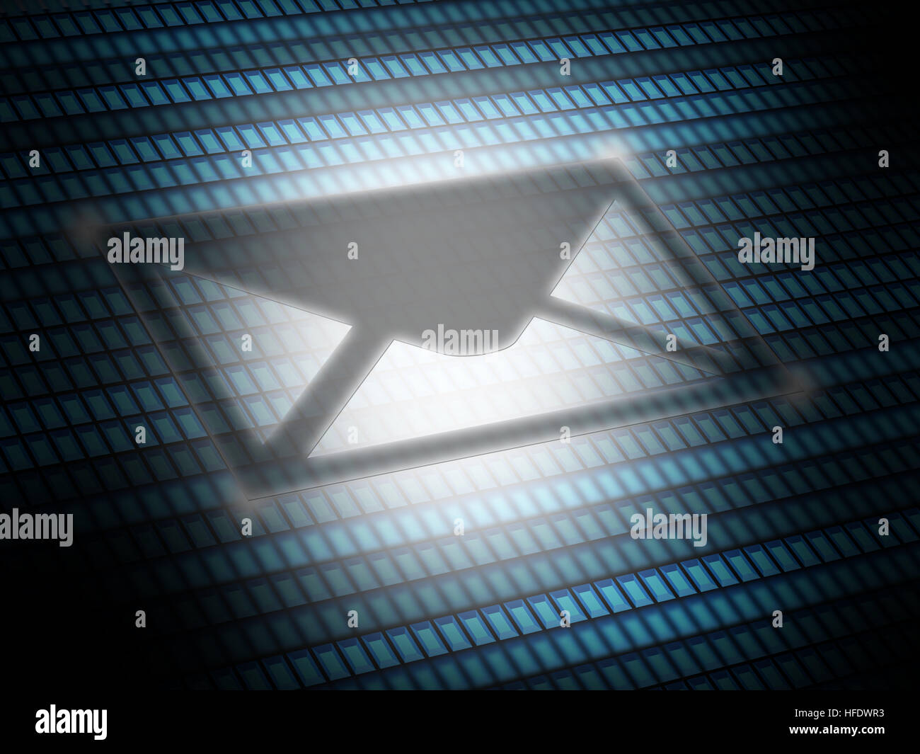 Senden Sie e-Mail Symbolbild digital Stockfoto