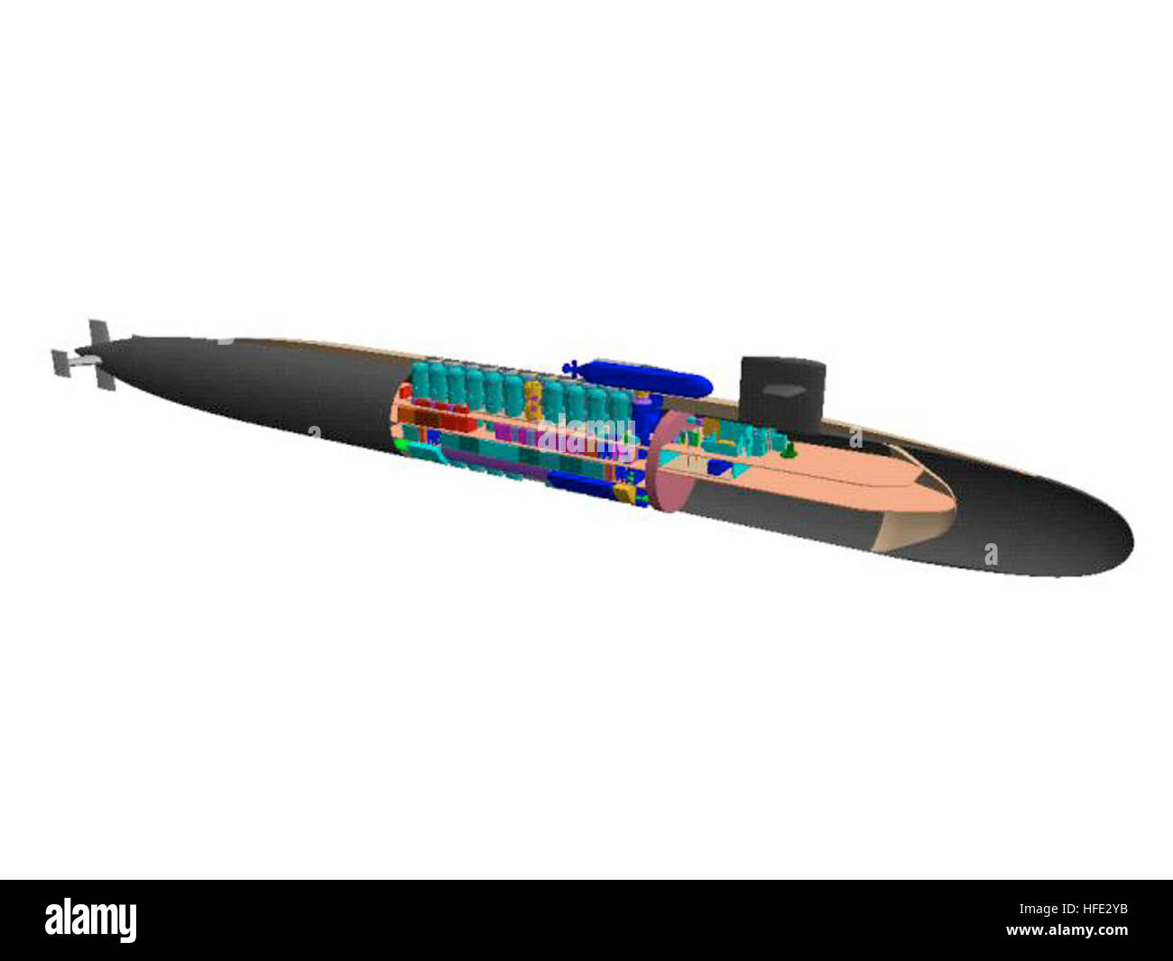 030814-N-0000 X-005 Puget Sound Naval Shipyard, Washington (14. August 2003)--Illustration der USS Ohio (SSGN-726), die eine Umstellung von einer ballistischen Rakete u-Boot (SSBN) auf ein u-Boot Lenkwaffen (SSGN) Bezeichnung befindet. Ohio ist für die Umstellung auf SSGN im Puget Sound Naval Shipyard 29. Oktober 2002 außer Betrieb seit. Vier-Ohio-Klasse gewählten strategischen Raketen-u-Boote, USS Ohio (SSBN-726), USS Michigan (SSBN-727) USS Florida (SSBN-728) und USS Georgia (SSBN-729) für die Umwandlung in eine neue Plattform, benannt SSGN.  Die SSGNs haben die Möglichkeit, unterstützen Stockfoto