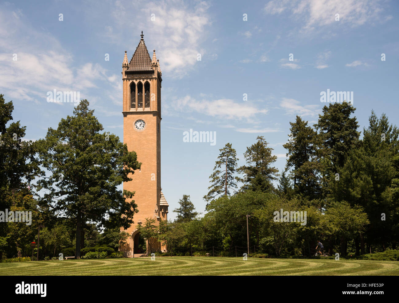 Iowa State Tower im Sommer in Ames, Iowa. Stockfoto