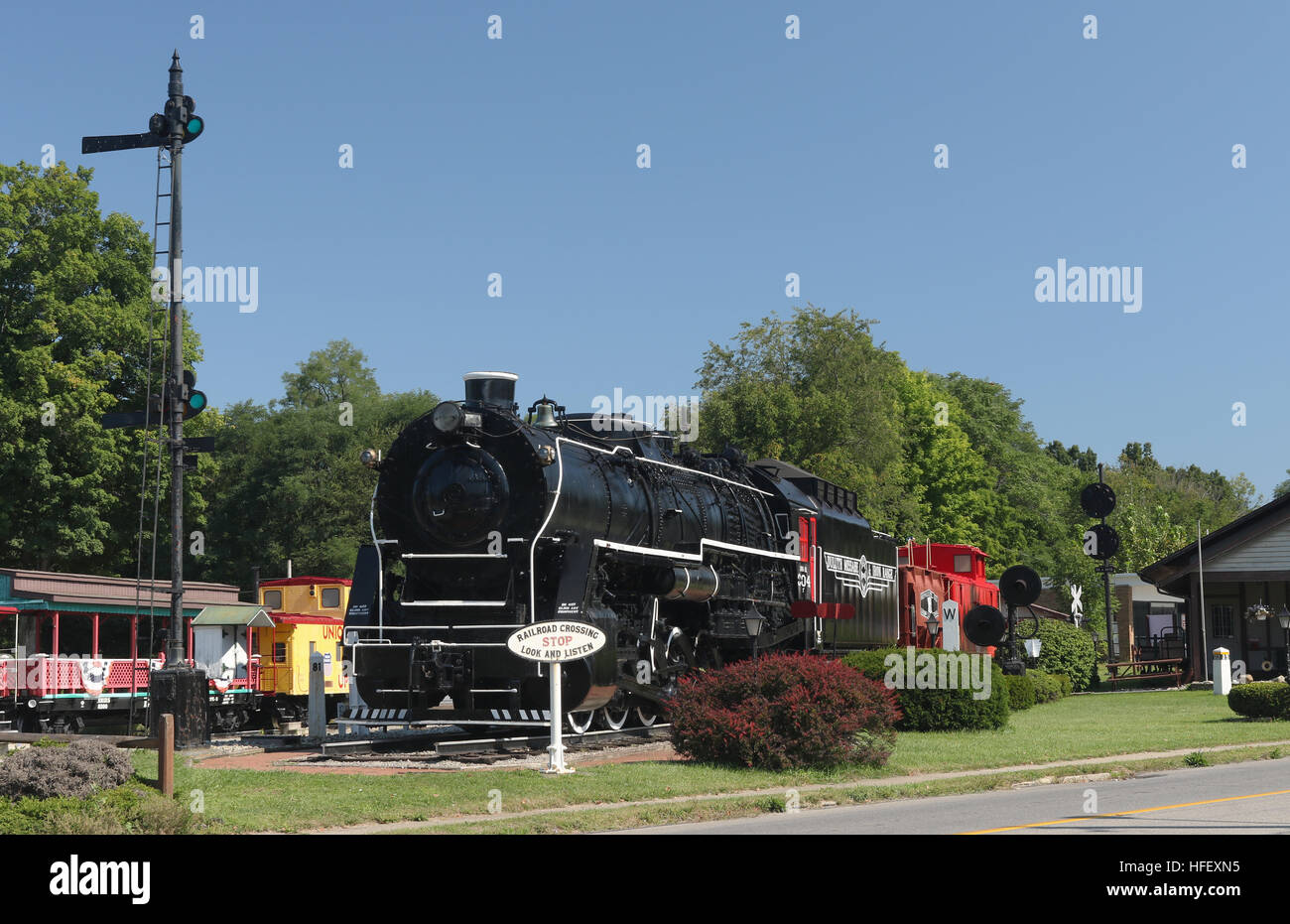 Deluth, Missabe & Iron Range Eisenbahn Lokomotive. Dampf 0-10-2 Konfiguration. Im Jahre 1936 von Baldwin Locomotive Works in Eddystone, Pennsylvania. Als n betrieben Stockfoto