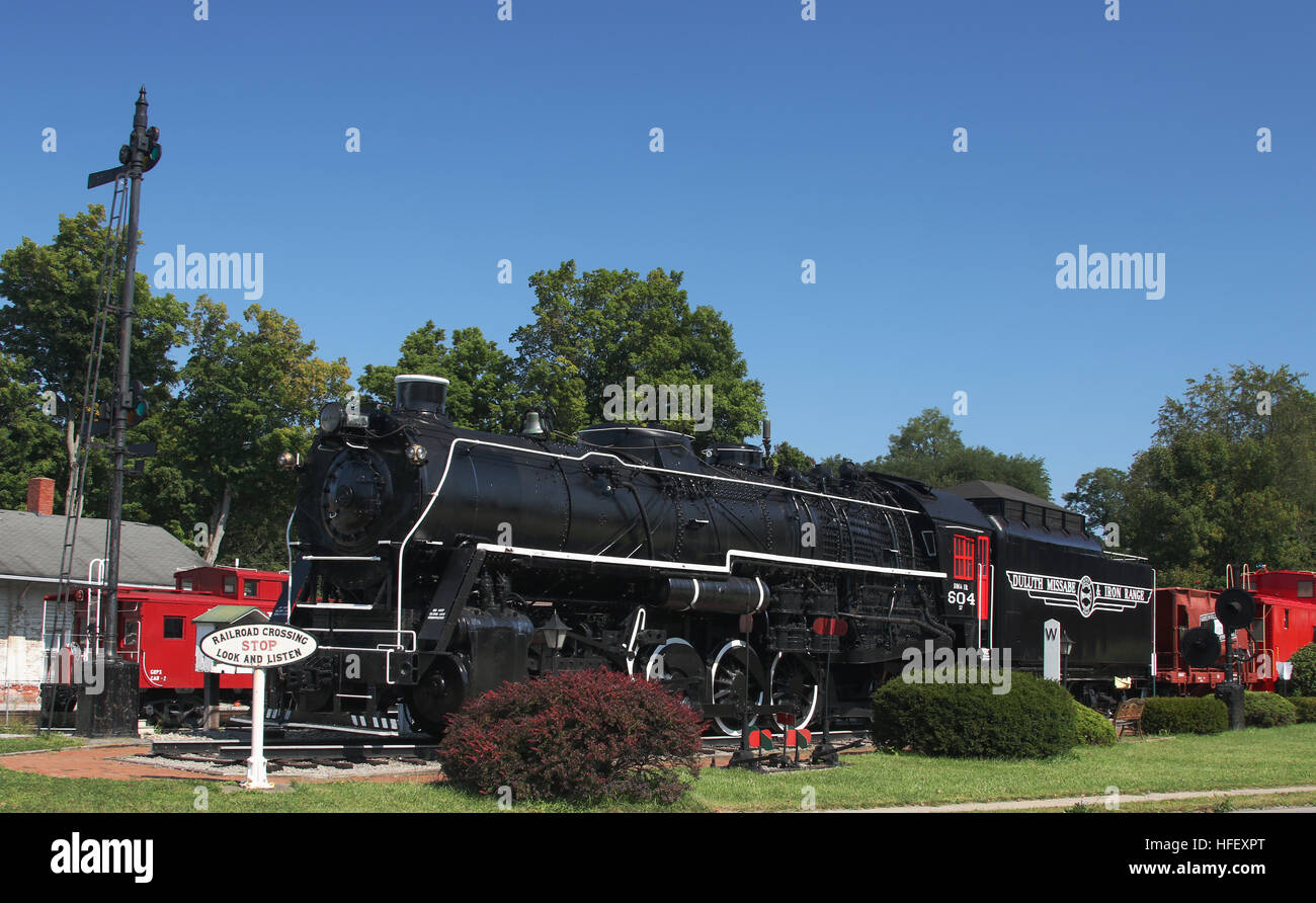 Deluth, Missabe & Iron Range Eisenbahn Lokomotive. Dampf 0-10-2 Konfiguration. Im Jahre 1936 von Baldwin Locomotive Works in Eddystone, Pennsylvania. Als n betrieben Stockfoto