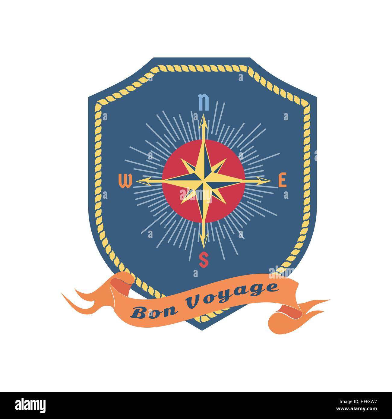 Maritime Wappentier Stock Vektor