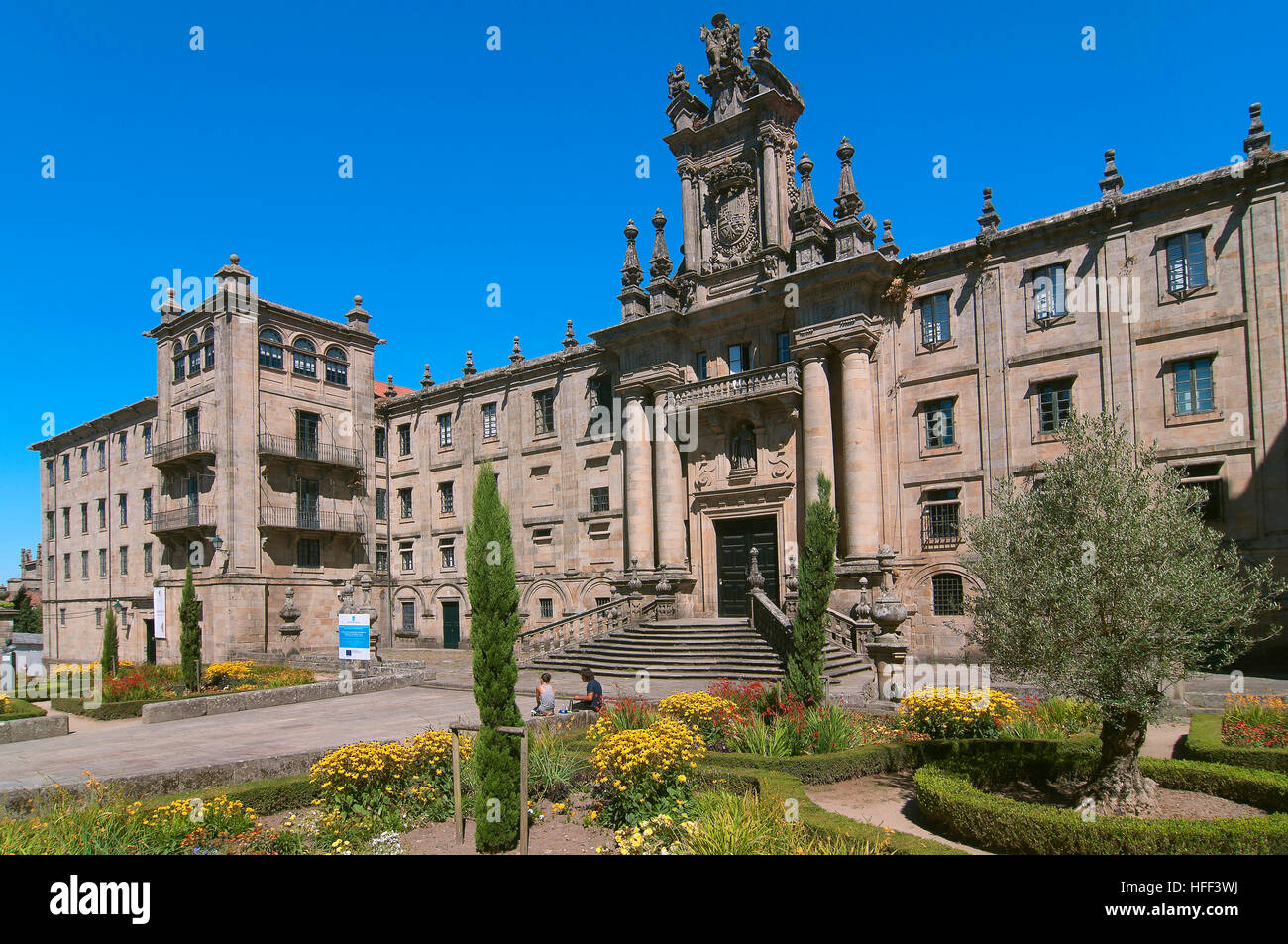 Kloster von San Martin Pinario - 16. Jahrhundert, Santiago De Compostela, La Coruña Provinz, Region Galicien, Spanien, Europa Stockfoto