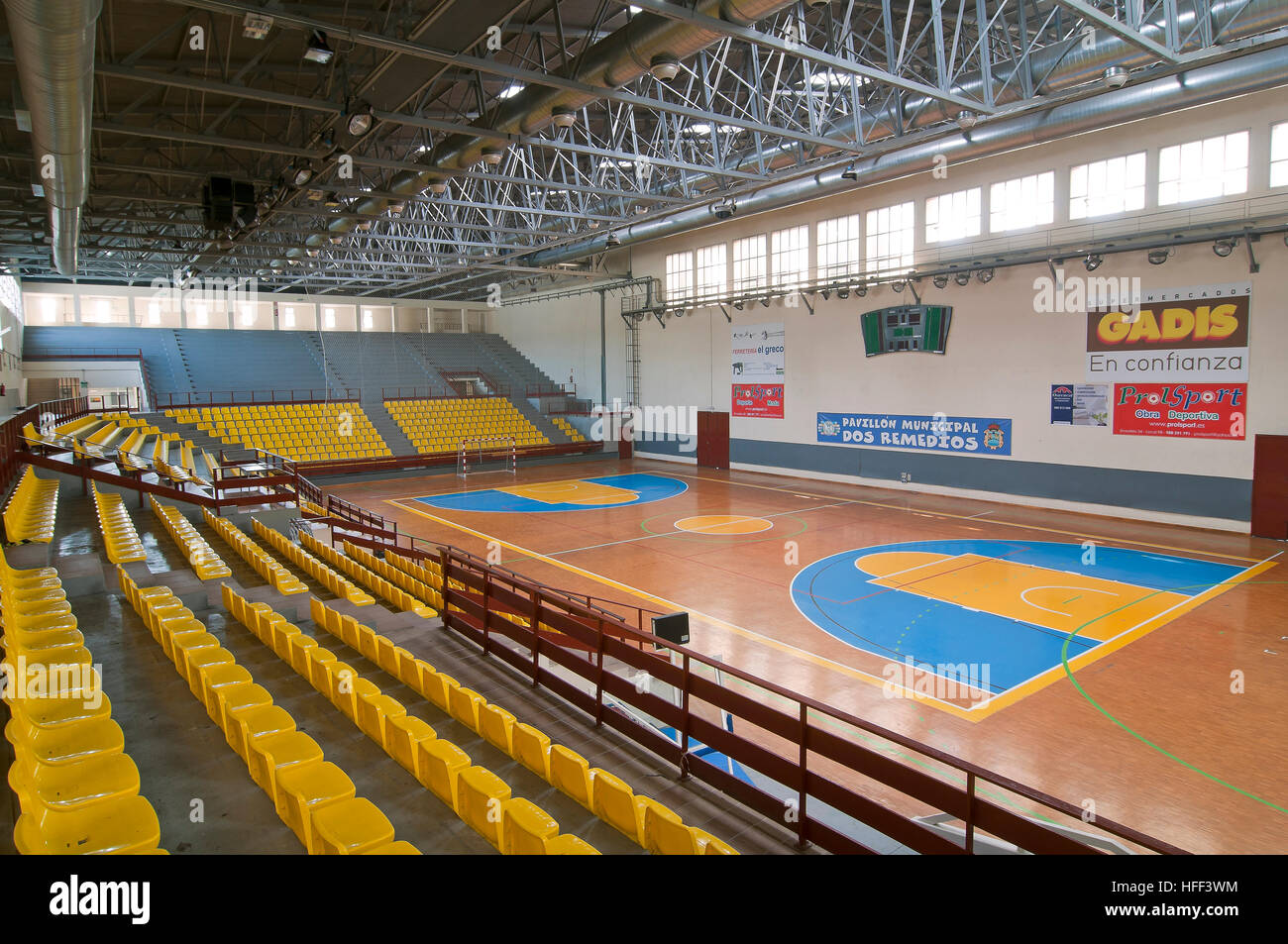 Los Remedios Sport-Pavillon, Orense, Region Galicien, Spanien, Europa Stockfoto