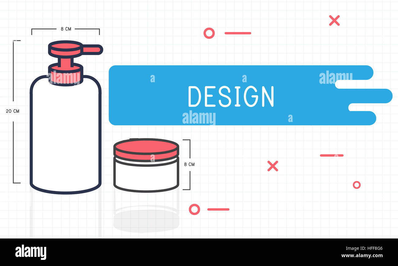Produkt Marke Design Ideen Phantasie Kosmetik-Konzept Stockfoto