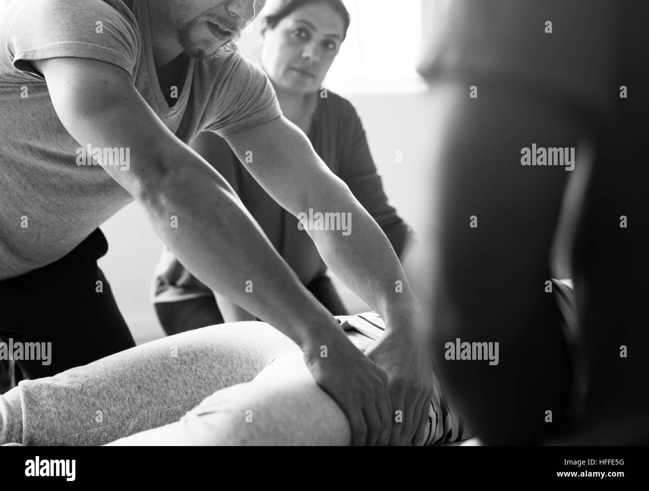 Gesundheit Wellness Massage Trainingskonzept Stockfoto