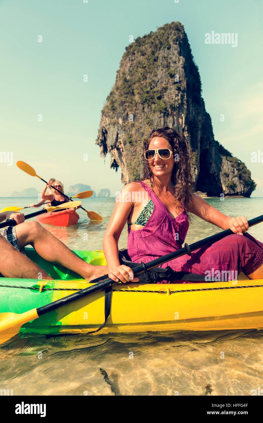 Kajak tropischen Urlaub Reise touristischen Boot-Konzept Stockfoto