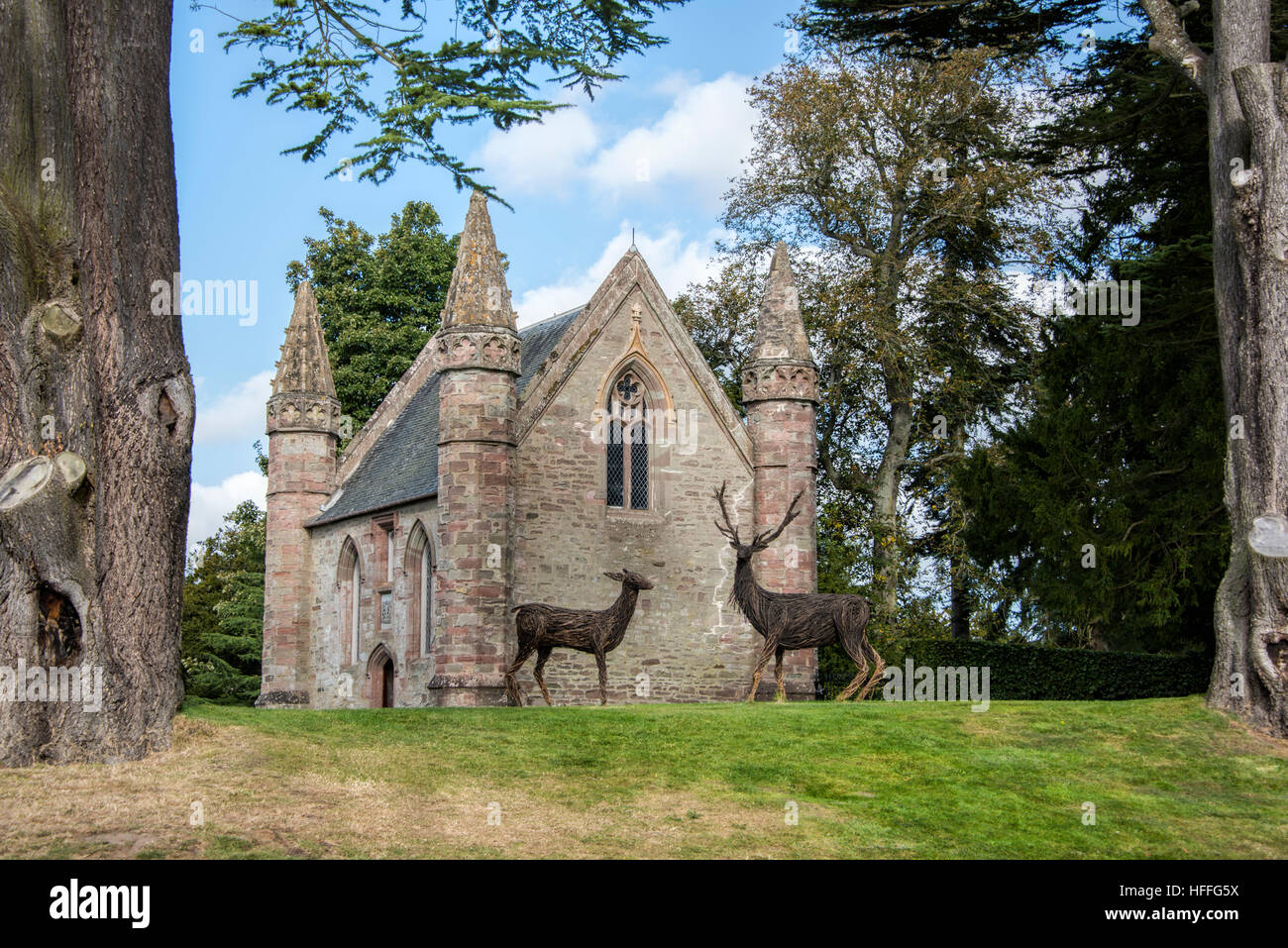 Scone Palace - Moot Hill Stockfoto