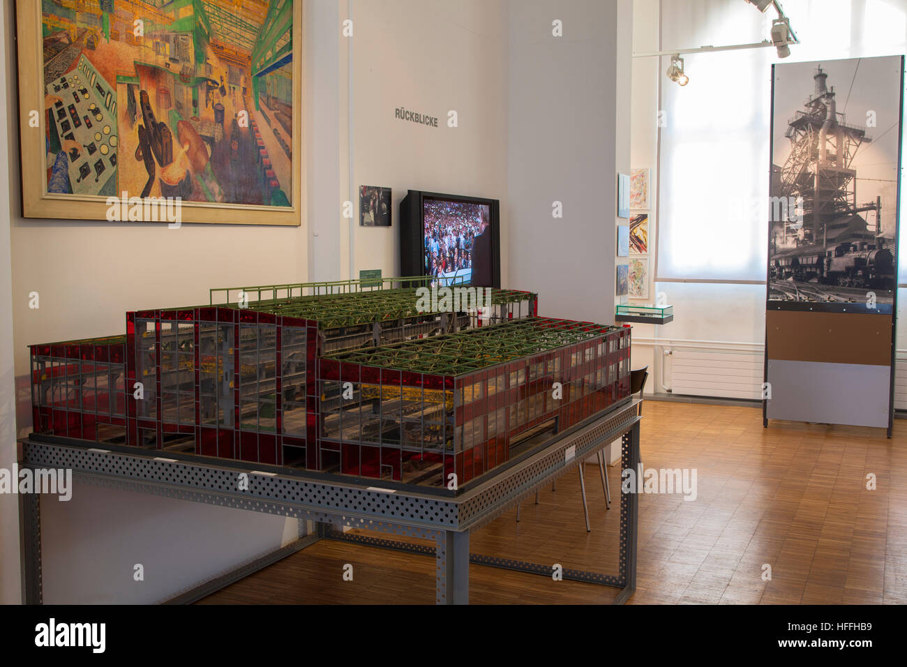Deutschland, Dortmund, Hoesch-Museum im historischen Porter House of Westfalen Hutte Stockfoto