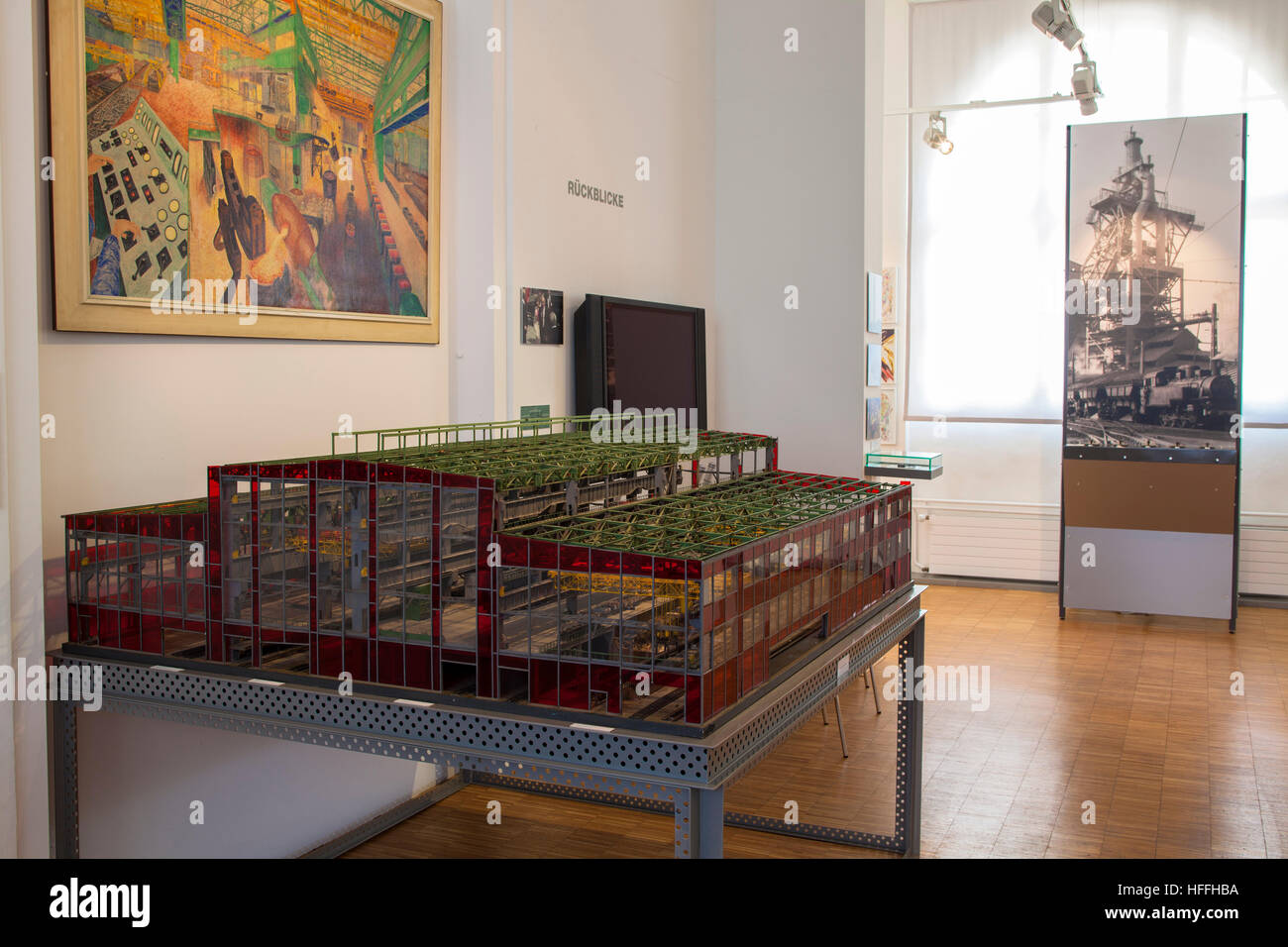 Deutschland, Dortmund, Hoesch-Museum im historischen Porter House of Westfalen Hutte Stockfoto