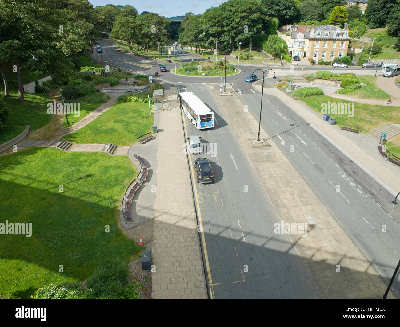 Beispiele für schlechte Parkmöglichkeiten Scarborough UK Stockfoto
