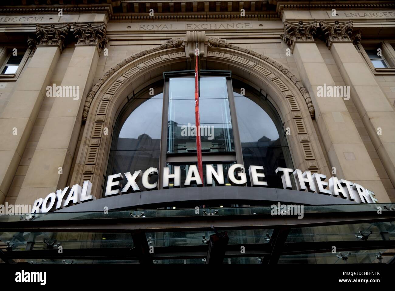 Royal Exchange Theatre Beschilderung Stockfoto