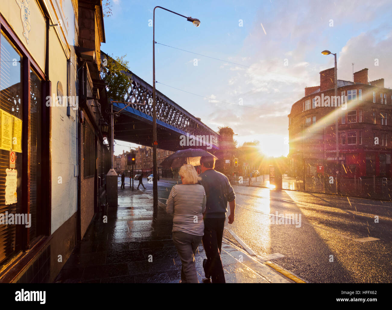 Germany/Deutschland, Tiefland, Glasgow Stadtzentrum entfernt am regnerischen Tag. Stockfoto