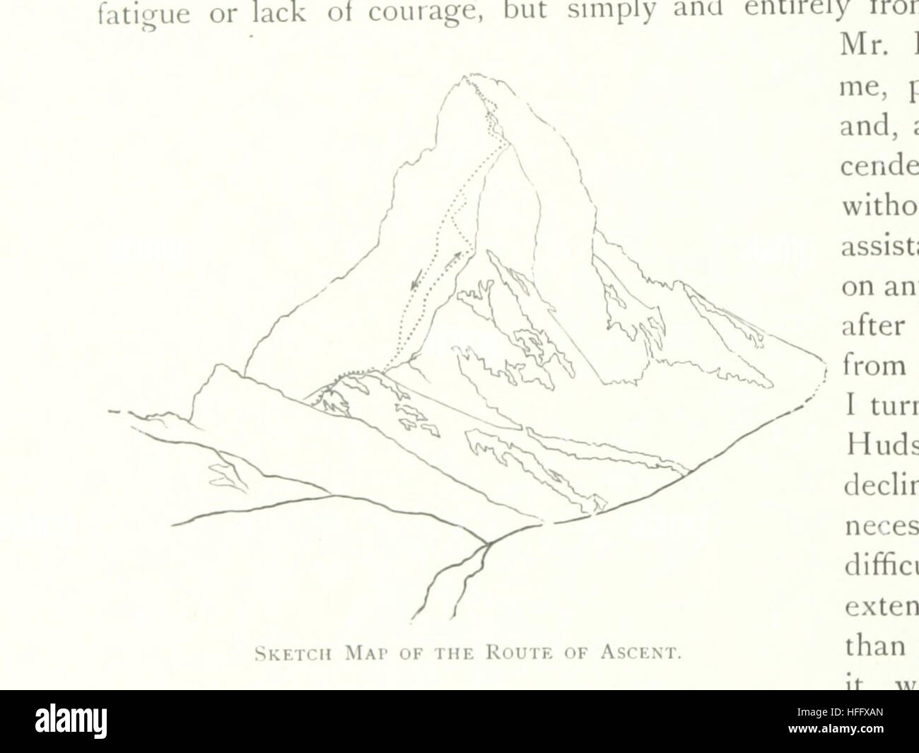 Schweizer Bilder mit Feder und Bleistift gezeichnet. Neue Auflage, überarbeitet und teilweise neu geschrieben. Mit mehreren zusätzlichen Illustrationen von Edward Whymper und eine Karte Bild entnommen Seite 142 der "Schweizer Bilder gezeichnet mit Stockfoto