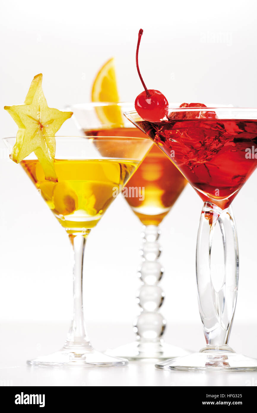 Bunte cocktails Stockfoto