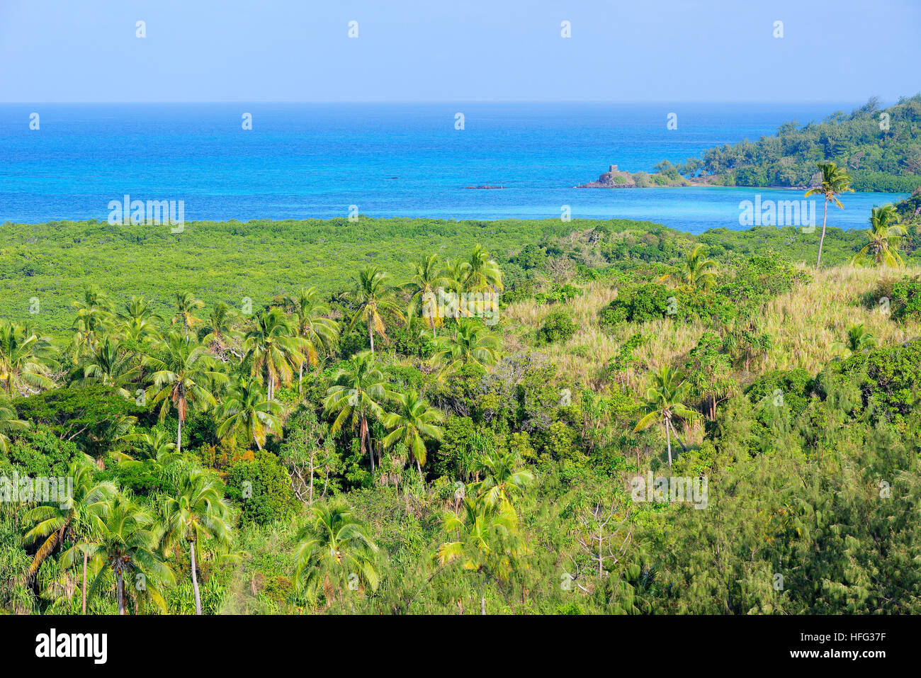Grüne Nanuya Lailai Island, Yasawa Inselgruppe, Fidschi Stockfoto