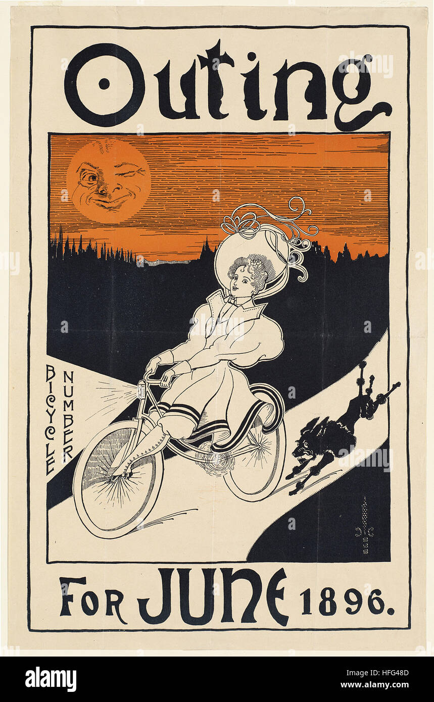 Ausflug-Fahrrad-Nummer für Juni 1896 Stockfoto