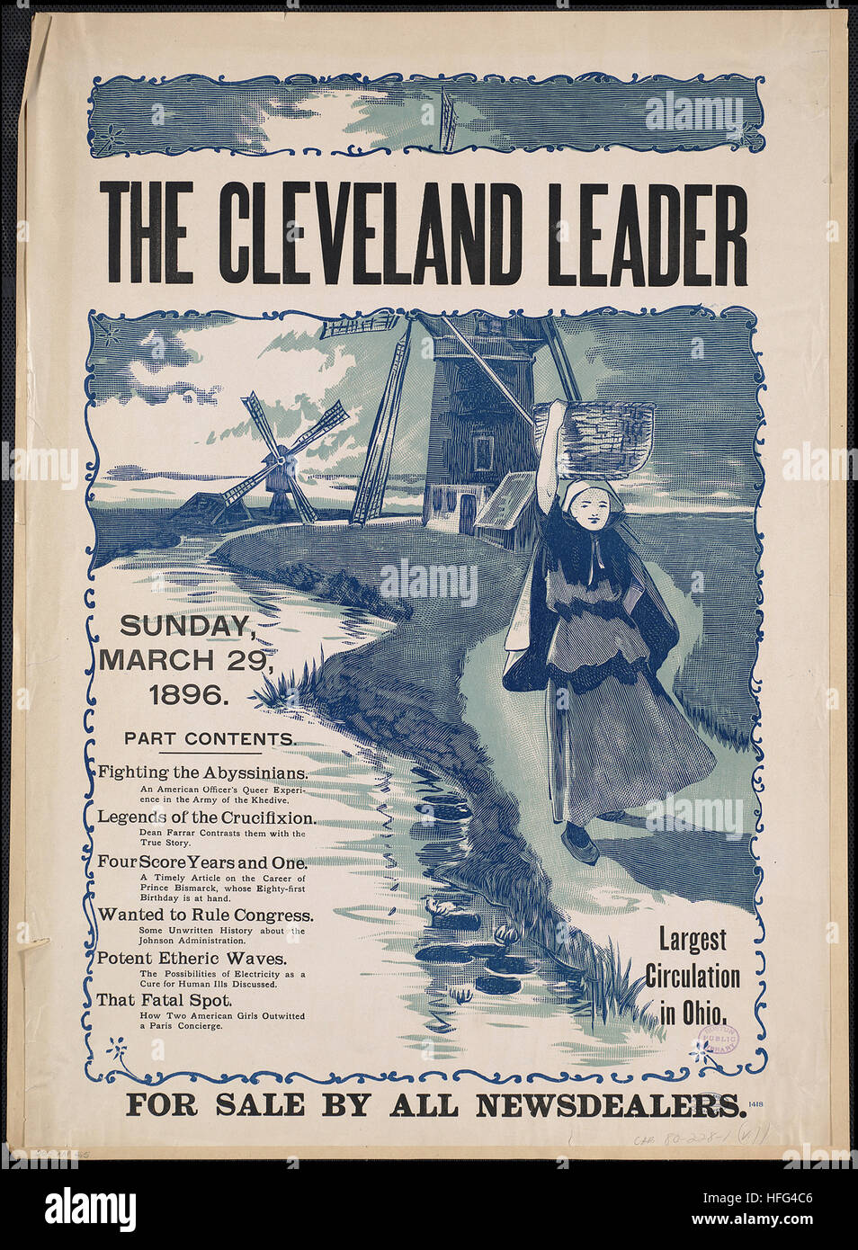 Der Führer der Cleveland, Sonntag, 29. März 1896 Stockfoto