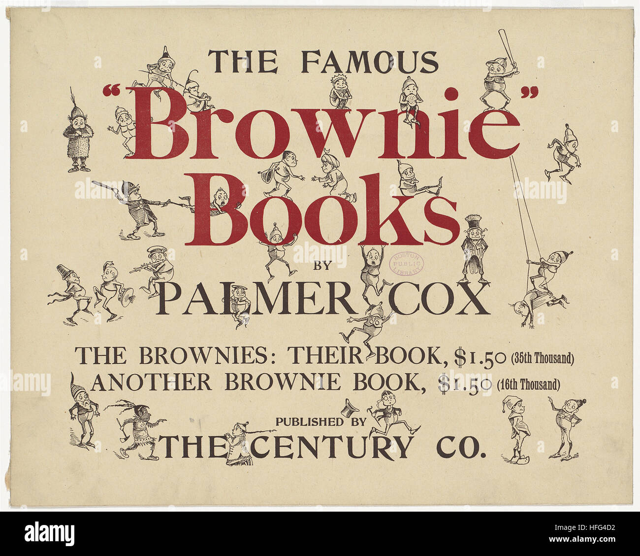 Die berühmten Brownie-Bücher von Palmer Cox Stockfoto