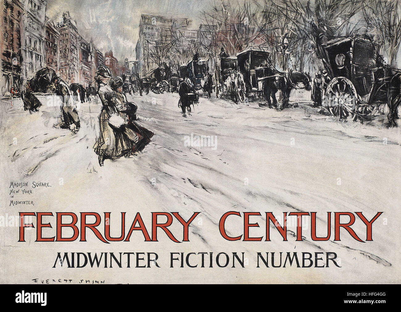 Midwinter Fiktion Reihe Februar Jahrhun- Stockfoto