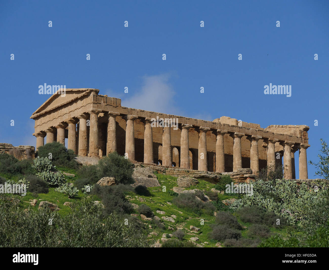 Tempel von Concord, Valle dei Templi Agrigento, Sizilien, Italien Stockfoto
