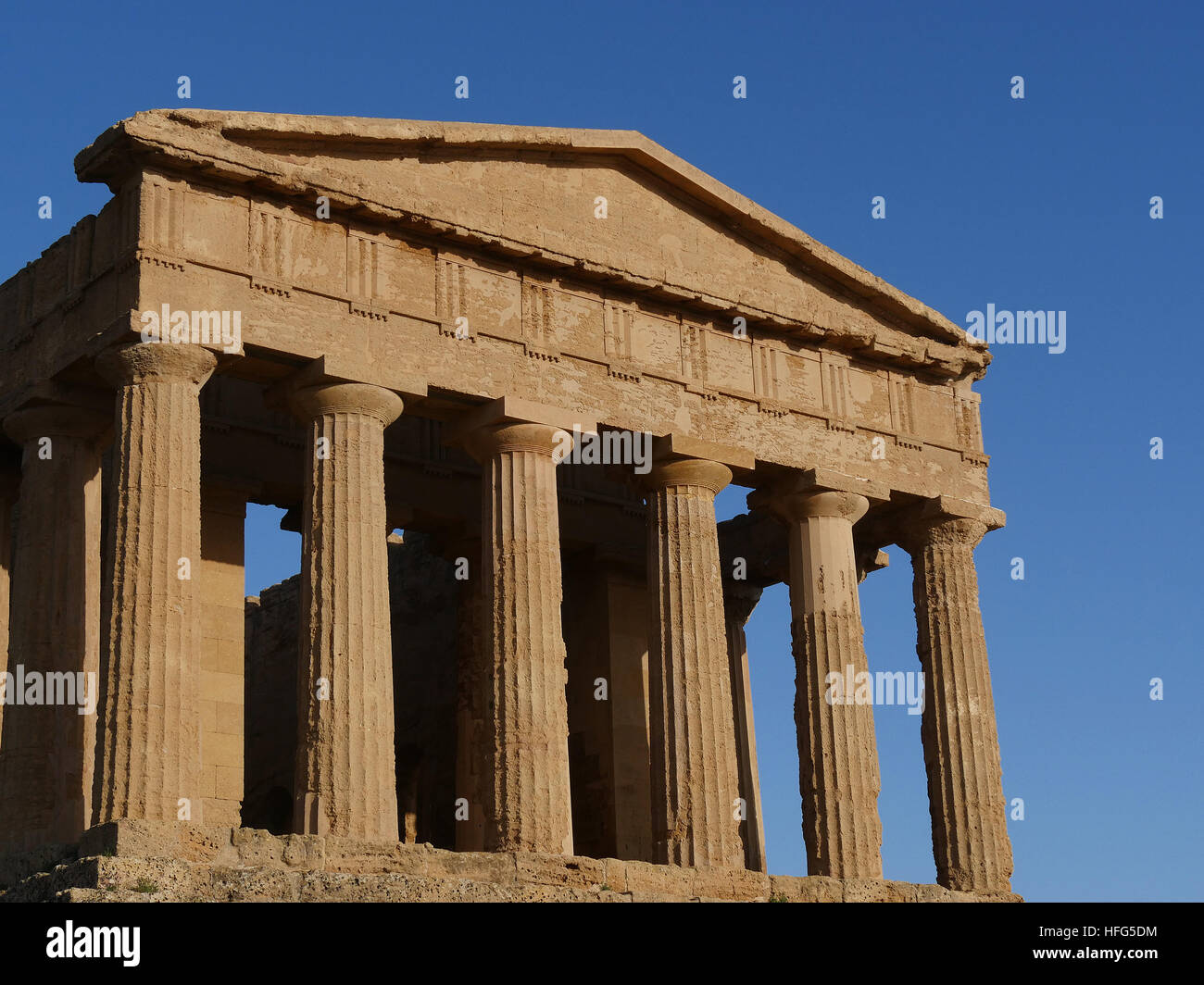 Tempel von Concord, Valle dei Templi Agrigento, Sizilien, Italien Stockfoto