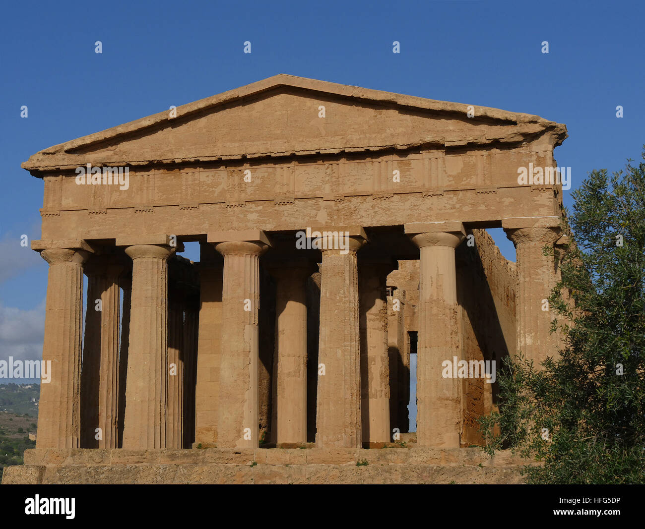 Tempel von Concord, Valle dei Templi Agrigento, Sizilien, Italien Stockfoto