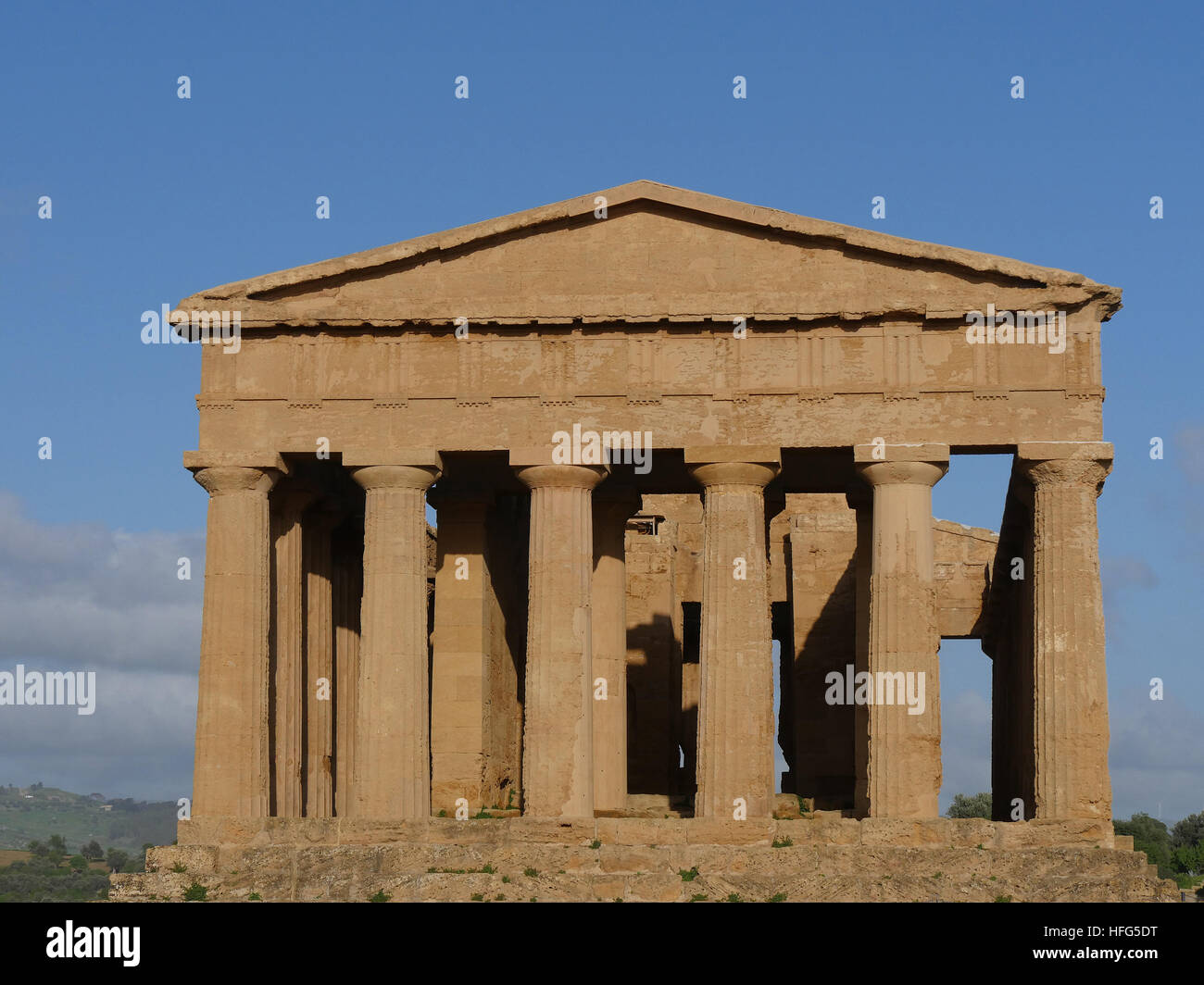 Tempel von Concord, Valle dei Templi Agrigento, Sizilien, Italien Stockfoto