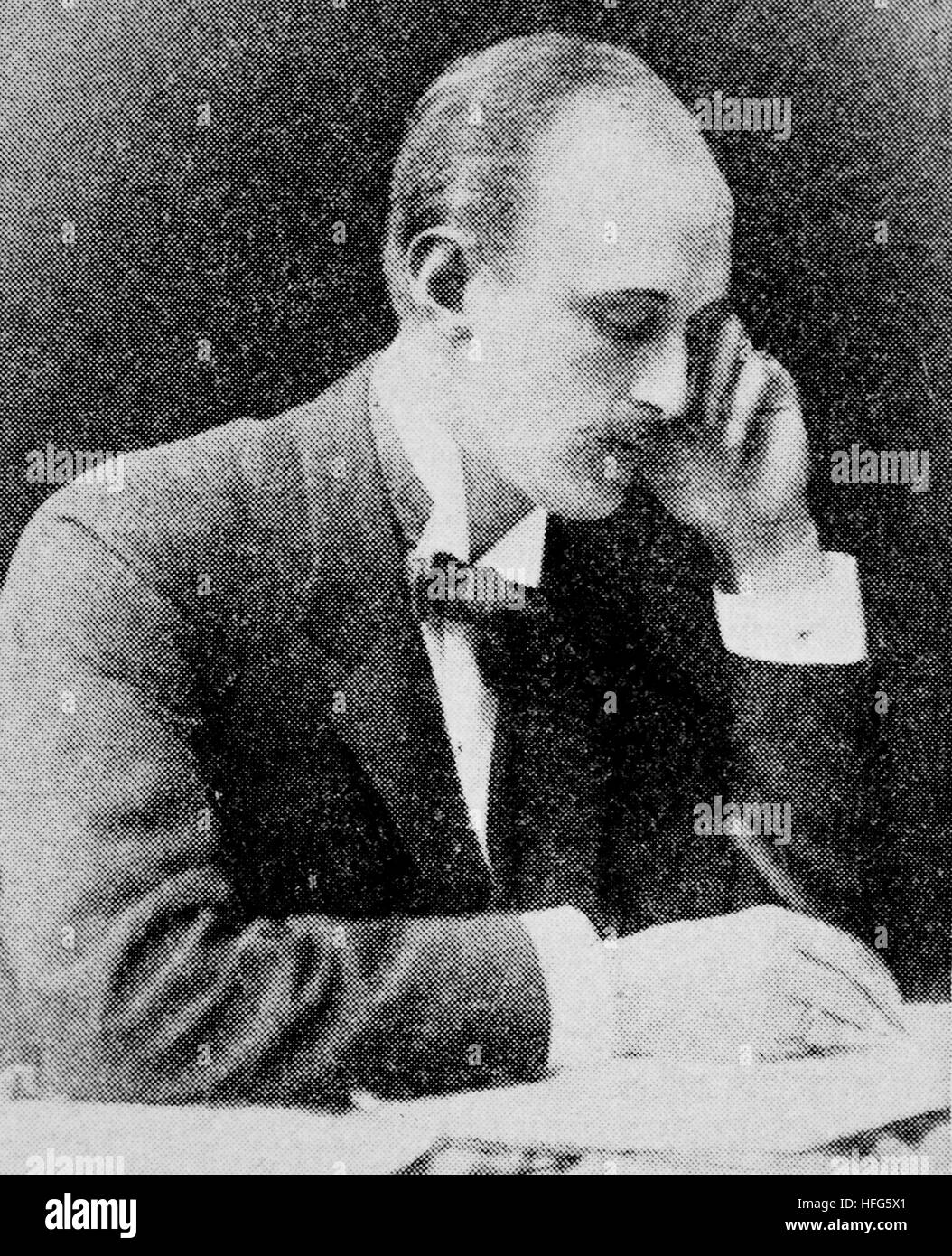 Max von Schillings, wurde 1868-1933, ein deutscher Dirigent, Komponist und Theaterregisseur, Reproduktion Foto aus dem Jahr 1895, digital verbessert Stockfoto