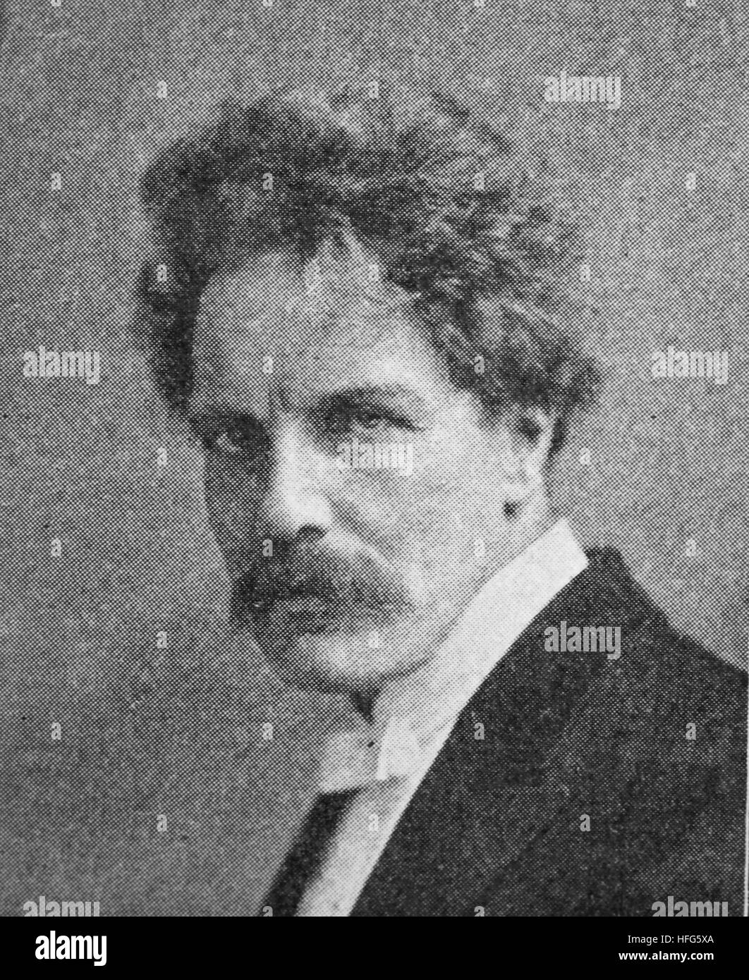 Ludwig Wuellner, 1858-1938, war ein deutscher Konzert- und Schauspieler sowie ein Rezitator, Reproduktion Foto aus dem Jahr 1895, digital verbessert Stockfoto