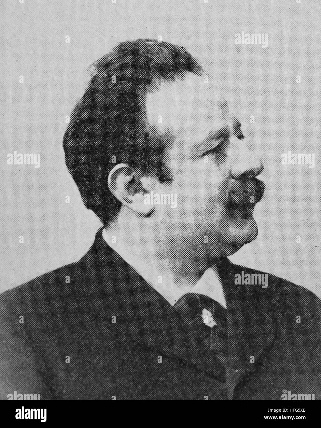 Alfred Gruenfeld, wurde 1852-1924, ein österreichischer Pianist und Komponist, Reproduktion Foto aus dem Jahr 1895, digital verbessert Stockfoto