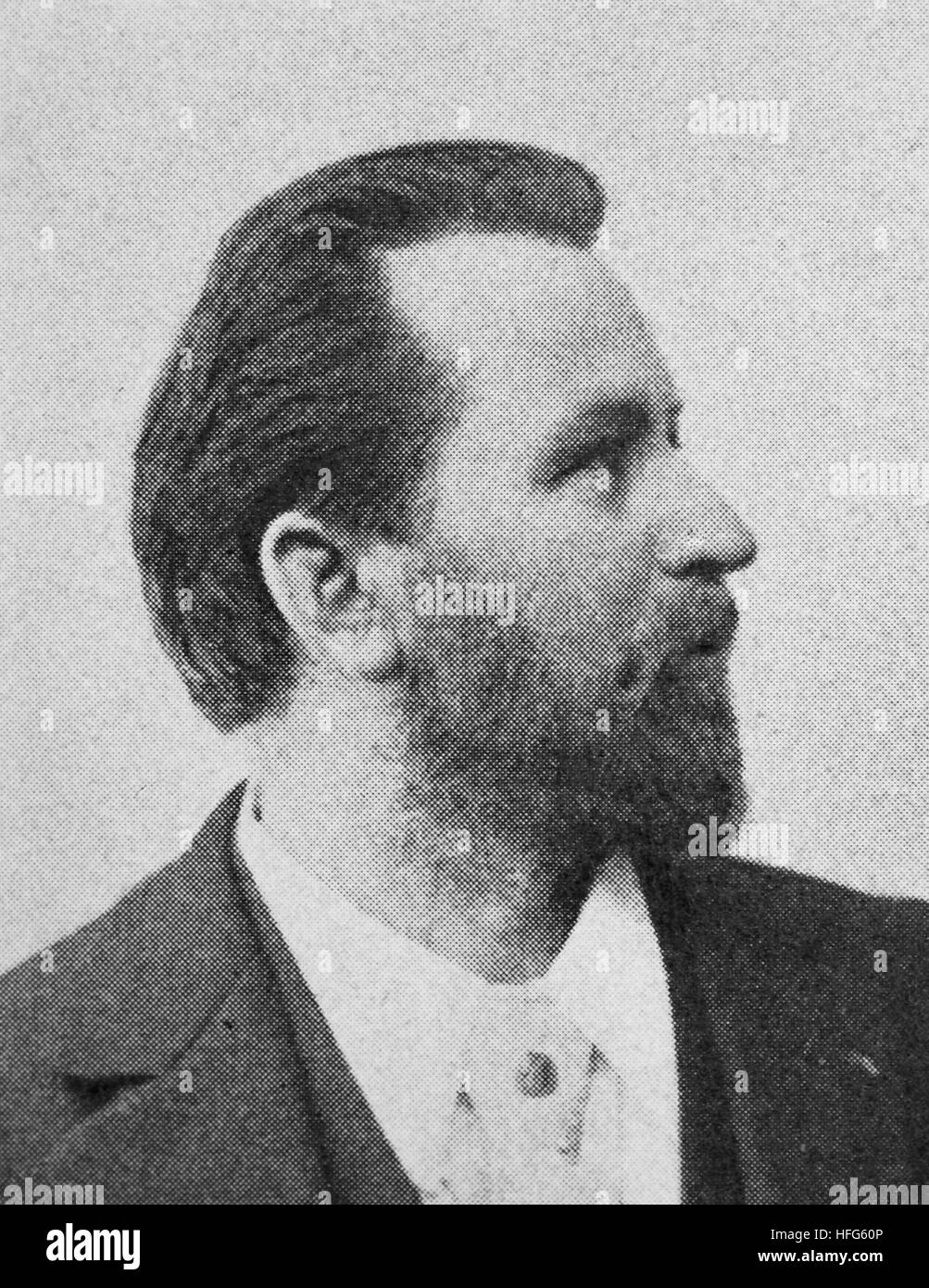Friedrich August Bungert wurde 1845-1915, ein deutscher Komponist und Dichter, Reproduktion Foto aus dem Jahr 1895, digital verbessert Stockfoto