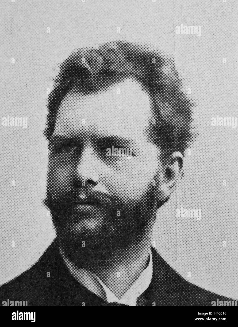 Wilhelm Reinhard Berger, war 1861-1911, ein deutscher Komponist, Pianist und Dirigent., Reproduktion Foto aus dem Jahr 1895, digital verbessert Stockfoto