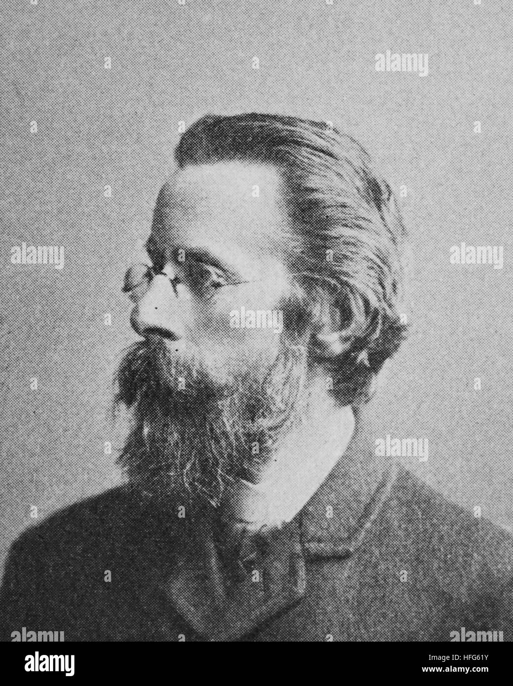 Heinrich Picot de Peccaduc, Freiherr von Herzogenberg, 1843-1900, war ein österreichischer Komponist und Dirigent stammte aus einer französischen Adelsfamilie, Reproduktion Foto aus dem Jahr 1895, Digital verbessert Stockfoto