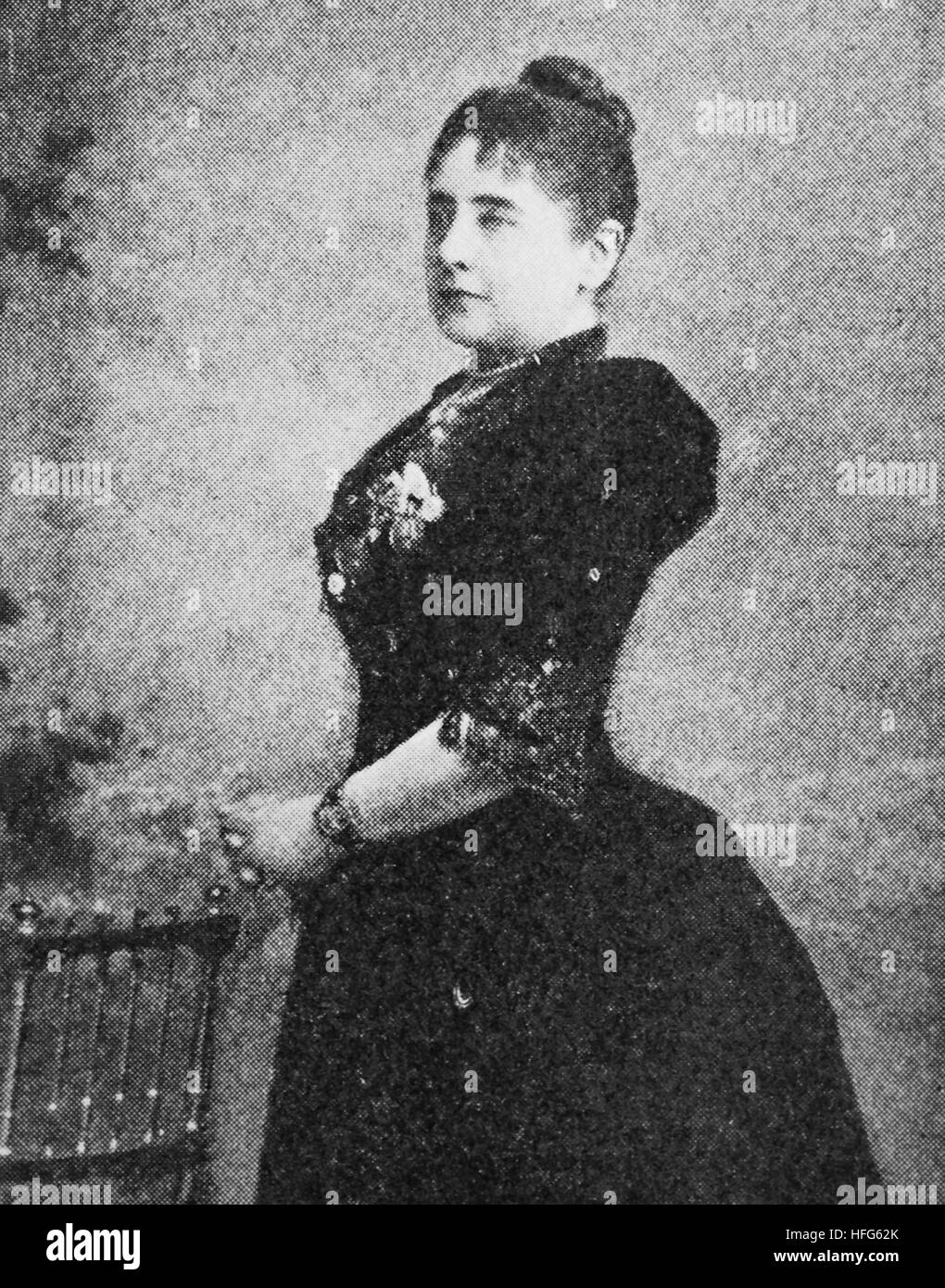 Pauline Lucc wurde 1841-1908, eine bekannte Sopranistin, Reproduktion Foto aus dem Jahr 1895, digital verbessert Stockfoto