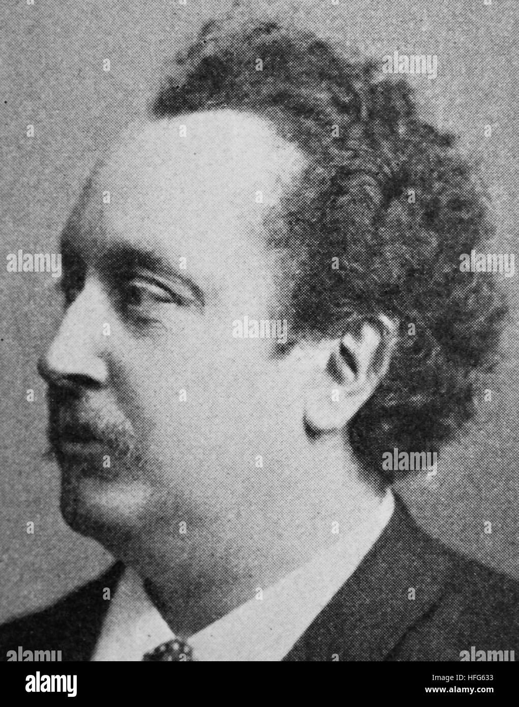 Julius Stinde, 1841-1905, deutscher Autor, der Sohn eines Geistlichen, Reproduktion Foto aus dem Jahr 1895, digital verbessert Stockfoto